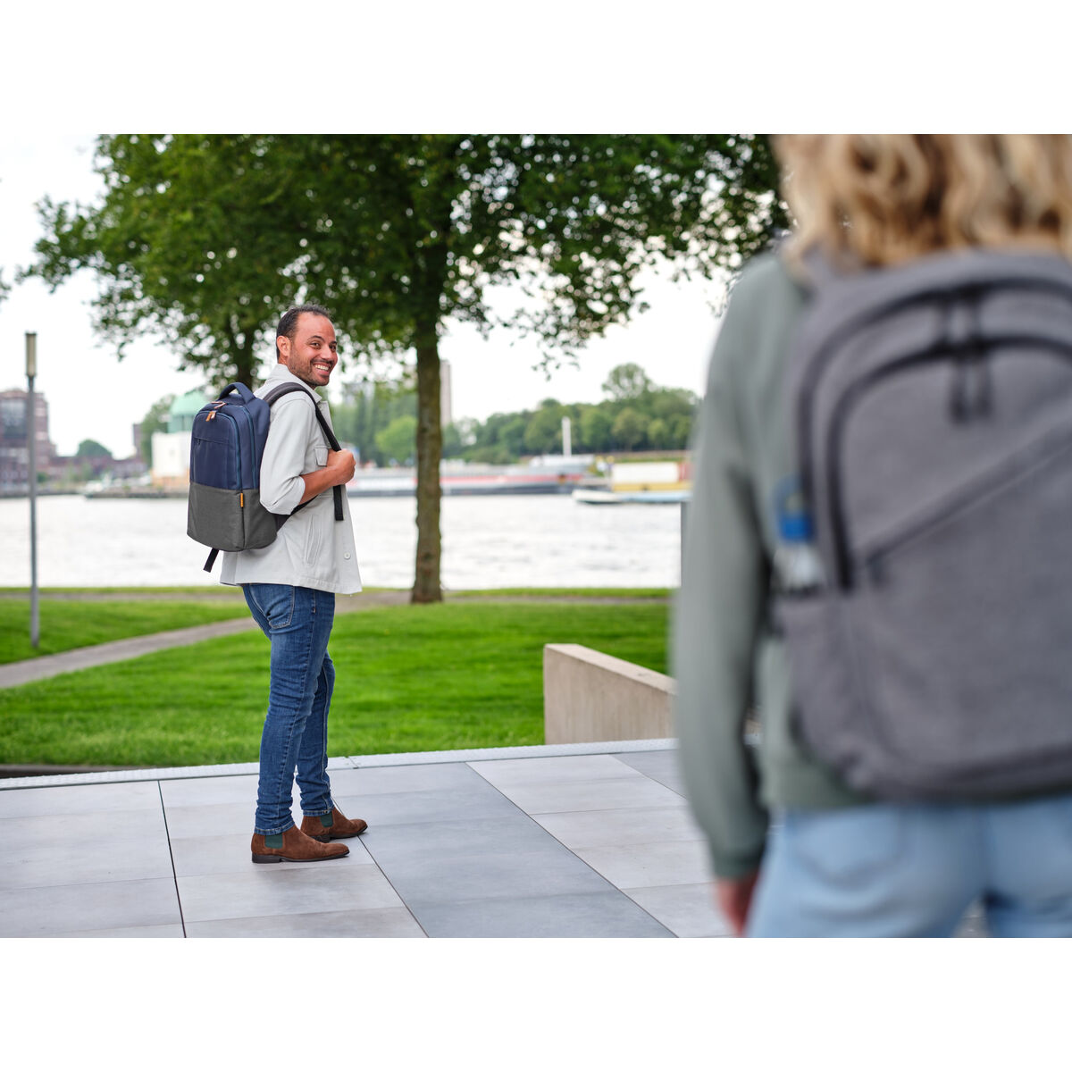 Laptop Backpack Trust 24981 Grey