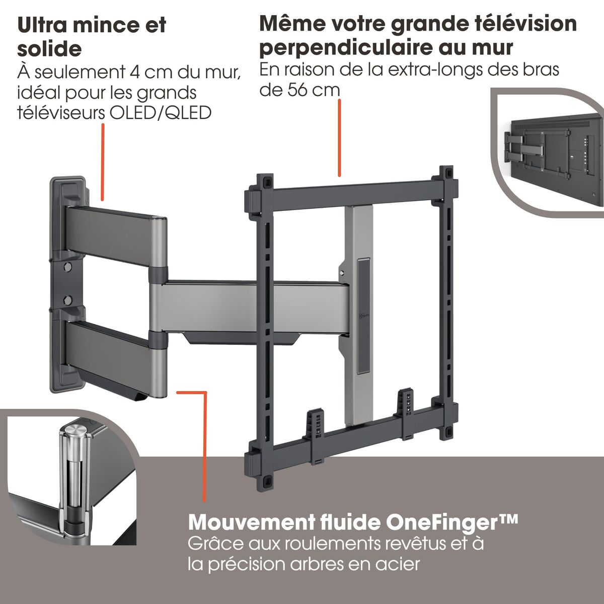 TV Wall Mount with Arm Vogel's TVM5445   NEGRO 32" 65"