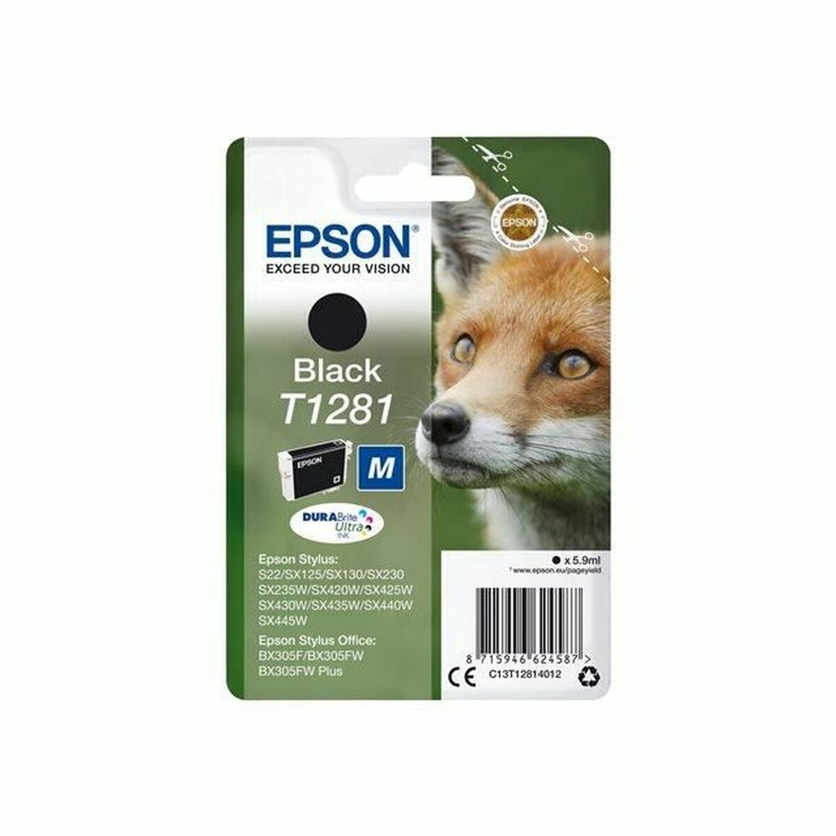 Original Ink Cartridge Epson T1281 Black 5,9 ml