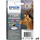 Original Ink Cartridge Epson SX525WD/620FW/ OFFICE B42WD/525WD/625FWD/925FWD Tricolour (4 Units)
