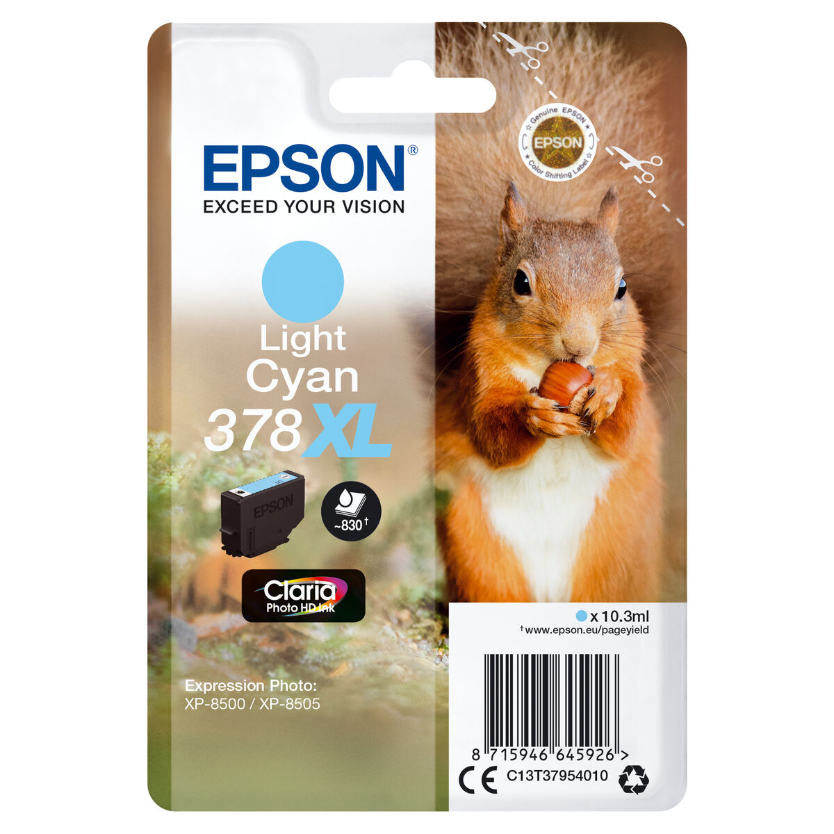 Original Ink Cartridge Epson C13T37954010 10,3 ml Cyan