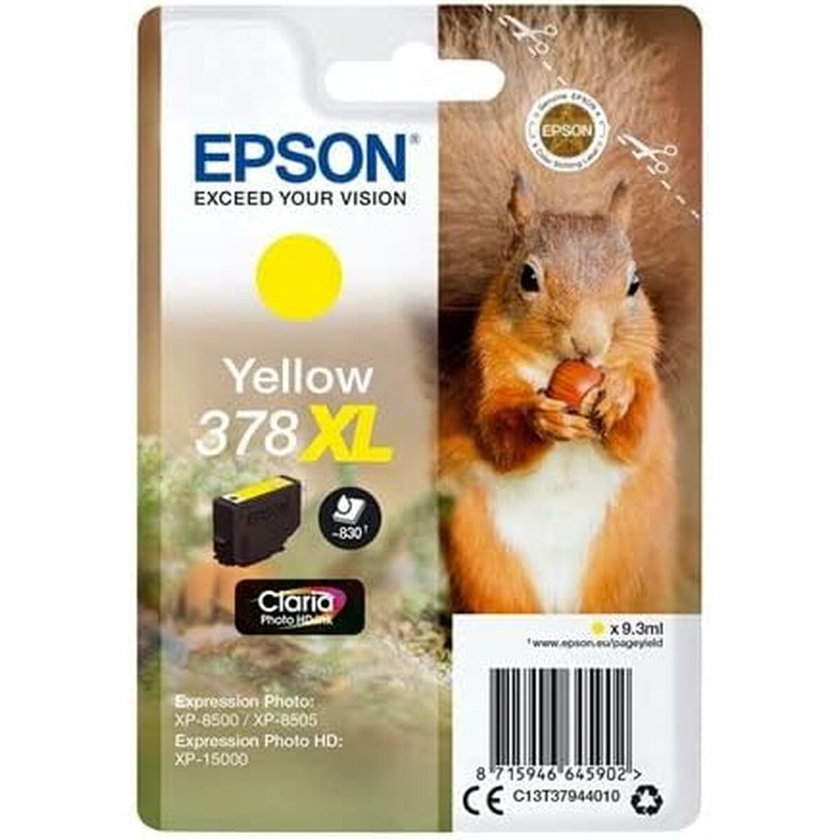 Original Ink Cartridge Epson Nº 378XL Yellow (8 Units)