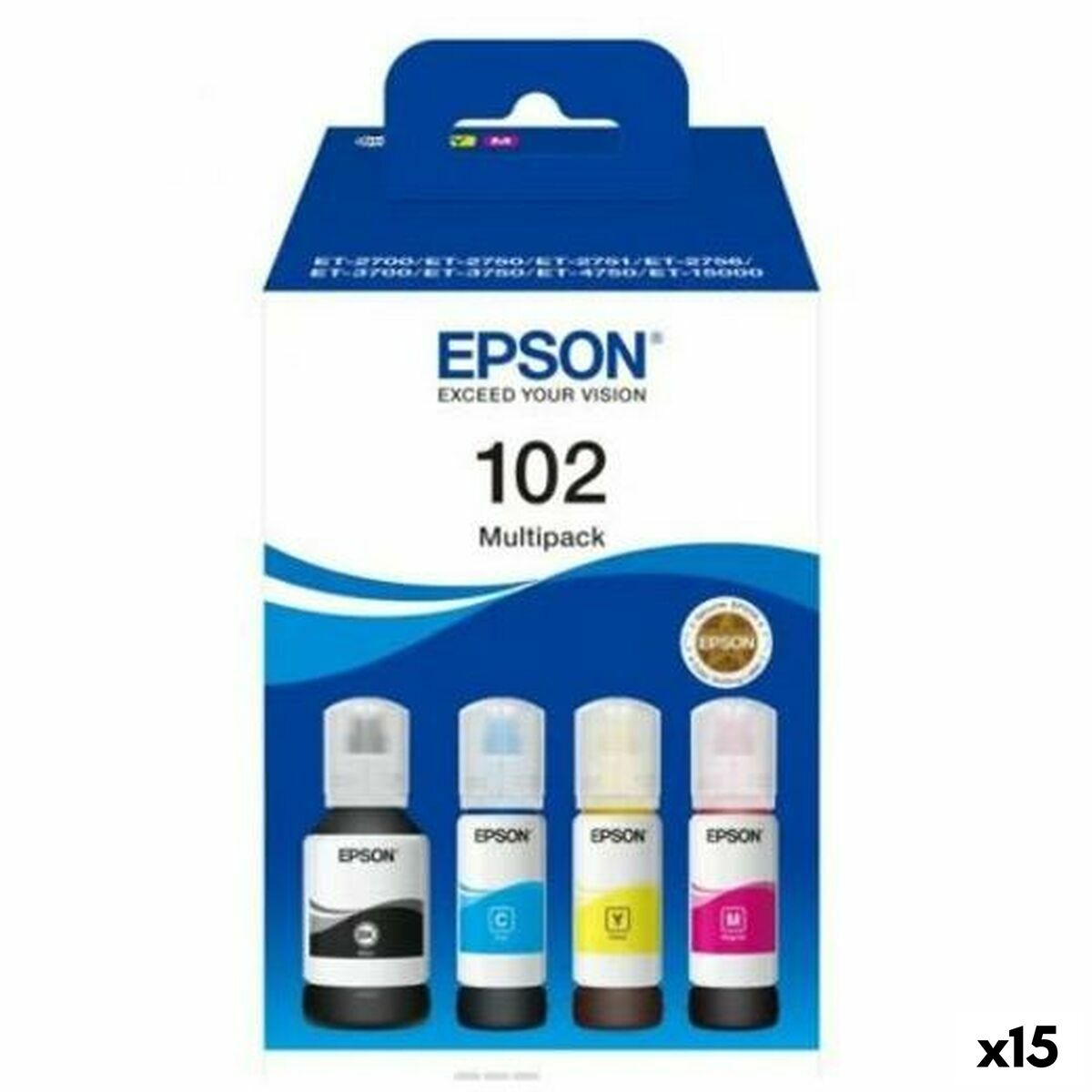 Original Ink Cartridge Epson Nº102 Multipack Yellow (15 Units)