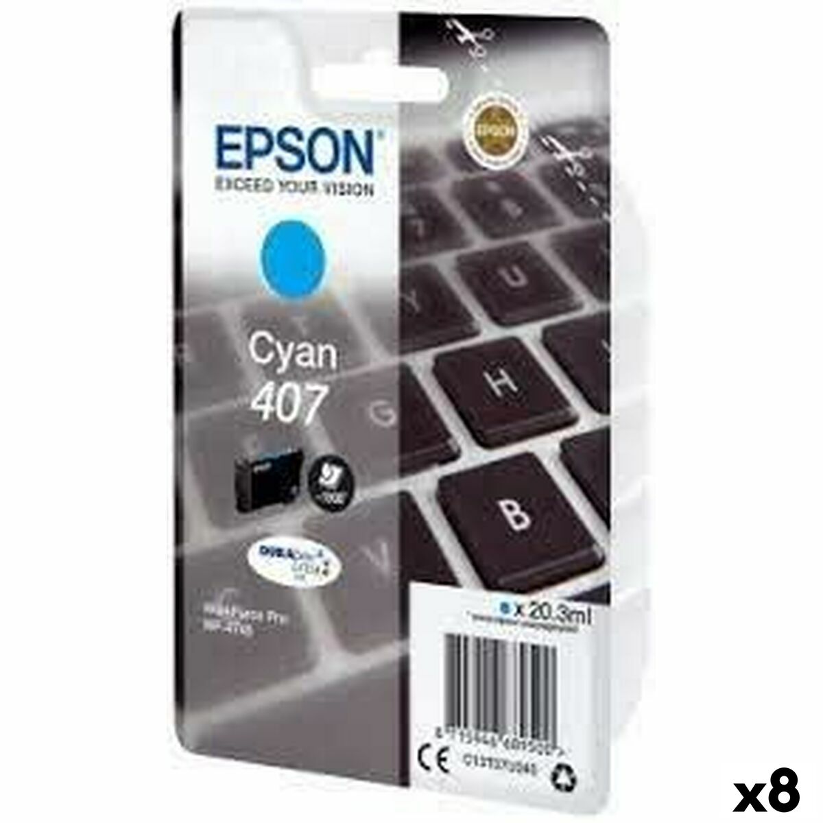Original Ink Cartridge Epson Nº 407 Cyan (8 Units)