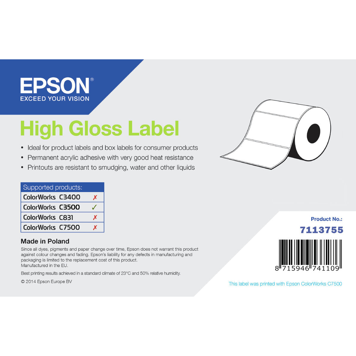 Original Ink Cartridge Epson 7113755 (1 Unit)