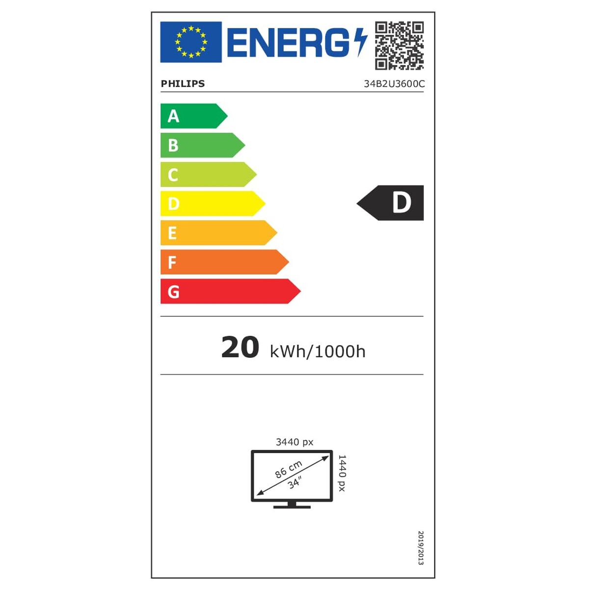 Monitor Philips 34B2U3600C/00 34" Wide Quad HD
