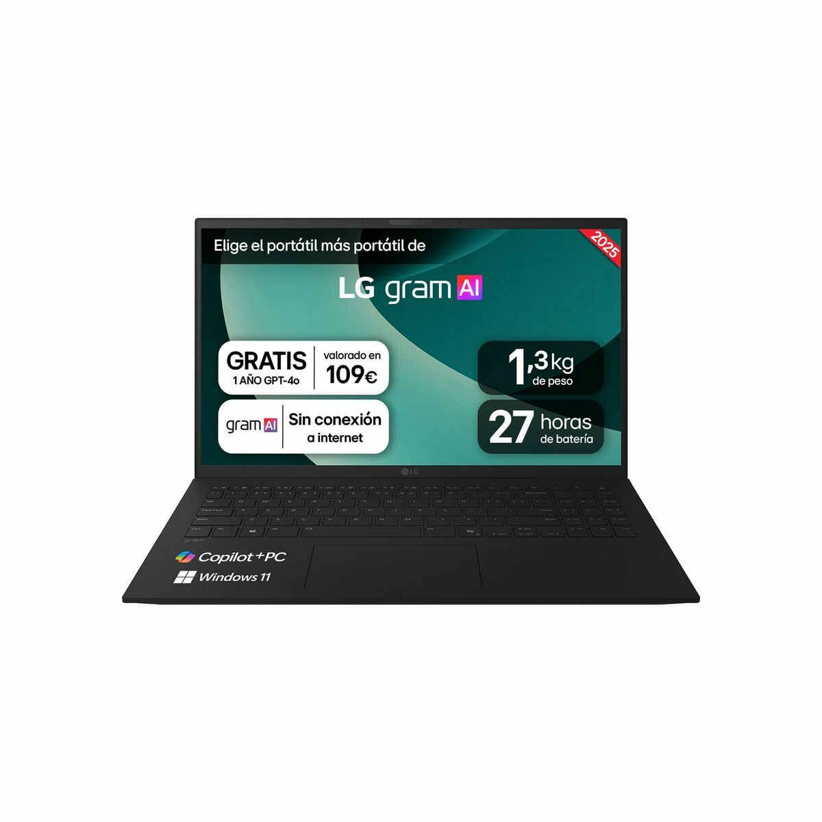 Laptop LG Gram 15Z80T-G.AU75B 15" 16 GB RAM 512 GB 512 GB SSD Spanish Qwerty AMD Ryzen AI 9 HX 370