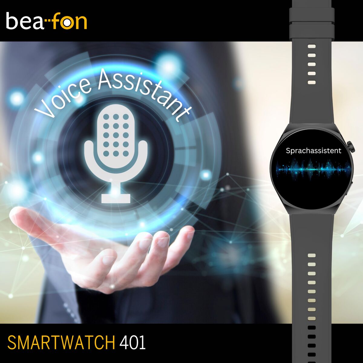 Smartwatch beafon WATCH 401 43 mm 1,43" Black Silver