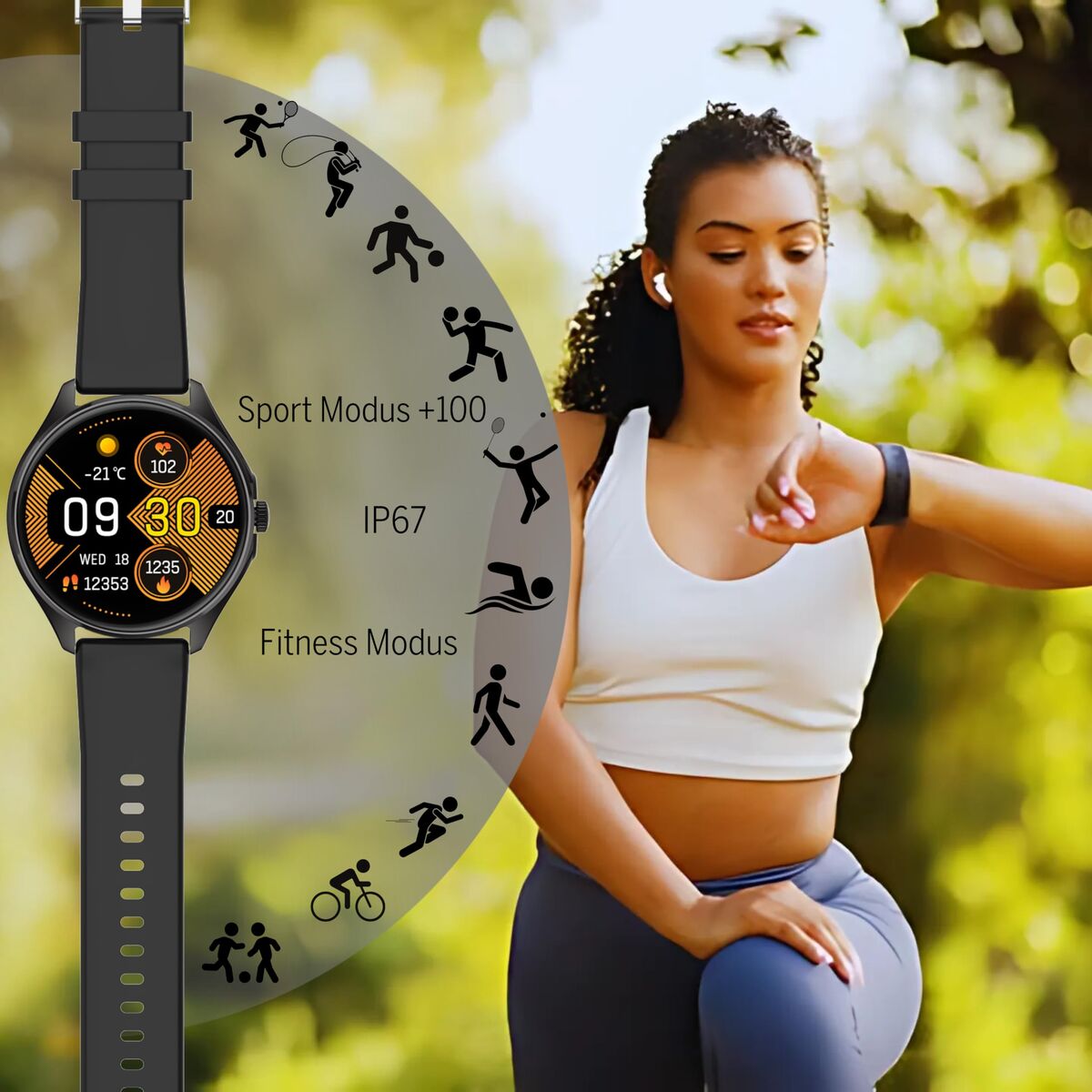 Smartwatch beafon WATCH 402 43 mm 1,43" Black