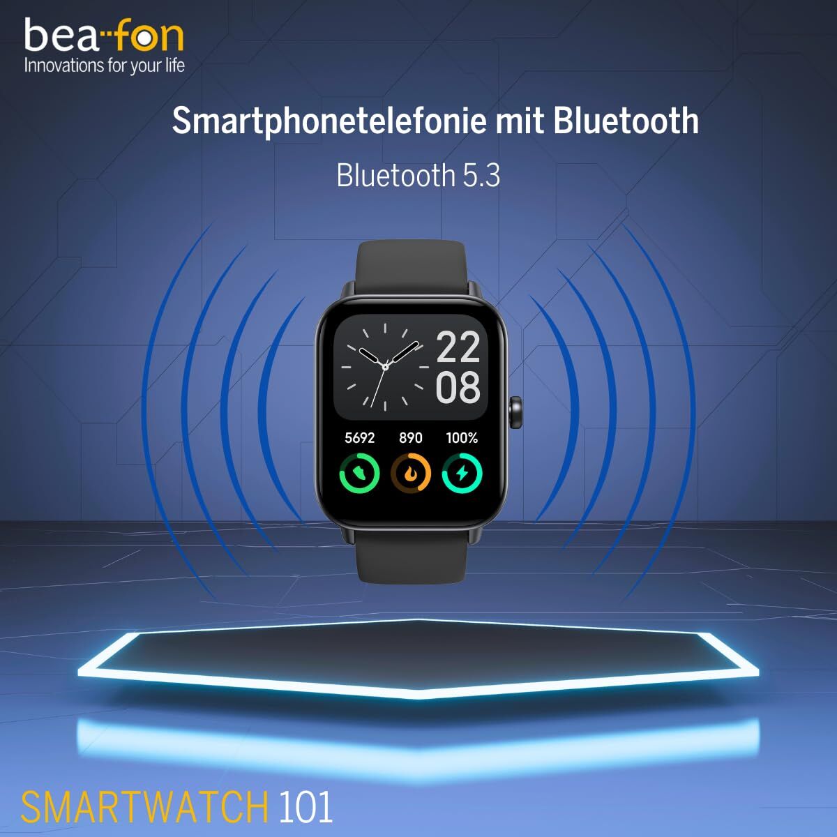 Smartwatch beafon WATCH 101 1,8" Black Grey