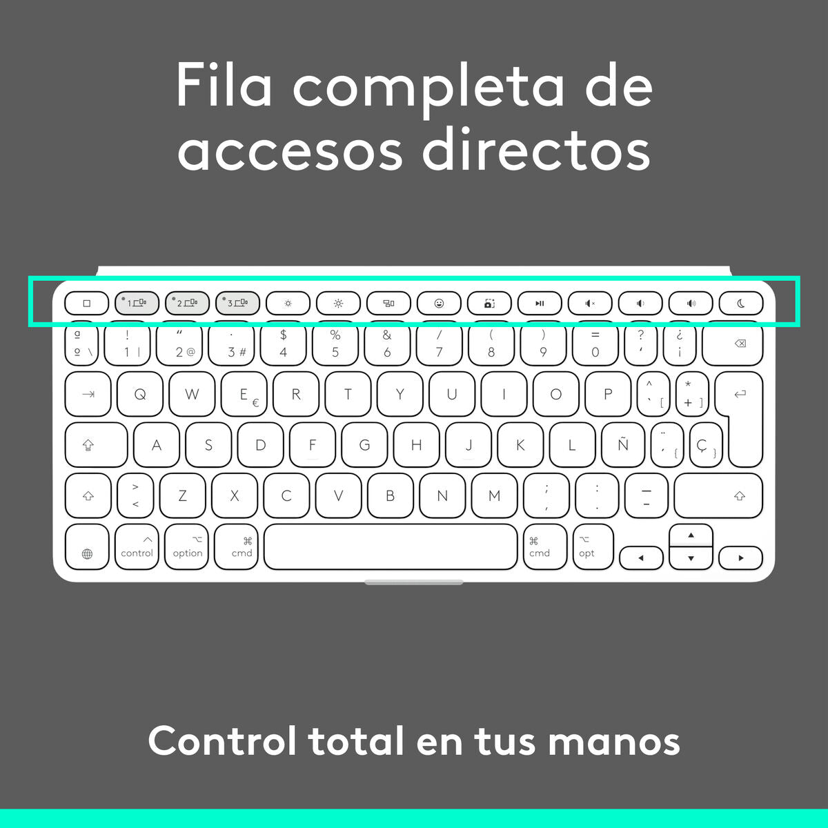 Bluetooth Keyboard Logitech 920-013011 Spanish Qwerty Grey White/Grey