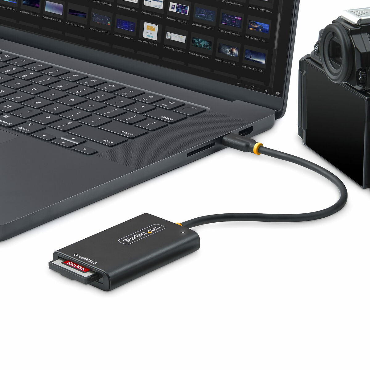 External Card Reader Startech 1B-USB-C-CFE-ADAPTER Black