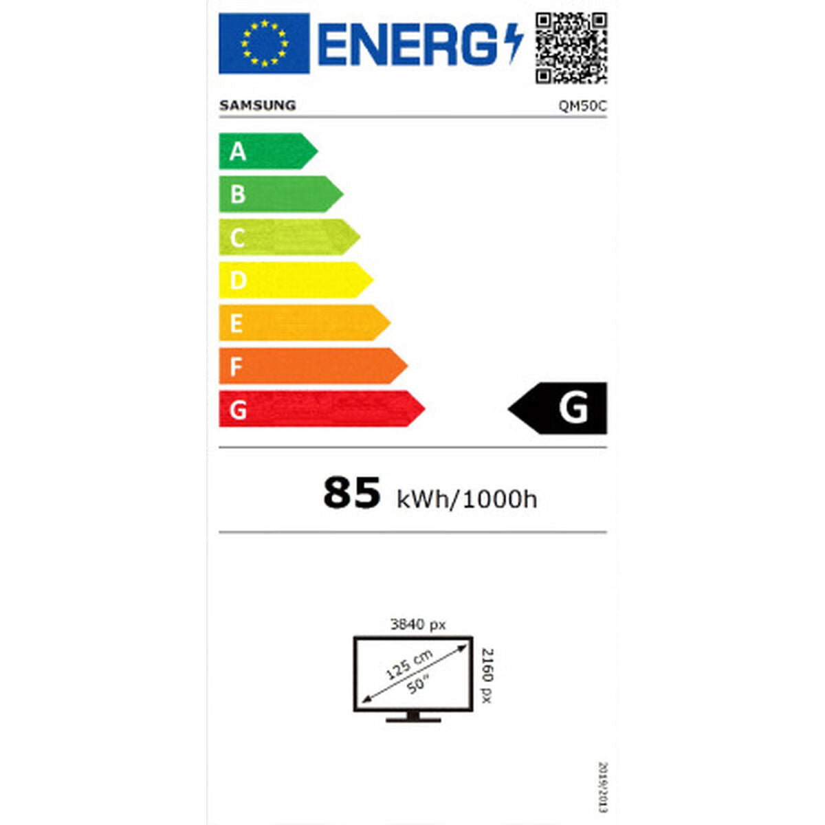 Videowall Monitor Samsung LH50QMCEPGCXEN 4K Ultra HD 43"