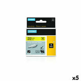 Laminated Tape for Labelling Machines Dymo 19 mm x 1,5 m Black Yellow (5 Units)