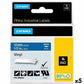 Laminated Tape for Labelling Machines Rhino Dymo ID1-12 Blue White 12 x 5,5 mm Self-adhesives Stick (5 Units)