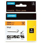Laminated Tape for Labelling Machines Rhino Dymo ID1-19 Black Orange 19 x 5,5 mm Self-adhesives Stick (5 Units)