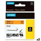 Laminated Tape for Labelling Machines Rhino Dymo ID1-19 Black Orange 19 x 5,5 mm Self-adhesives Stick (5 Units)