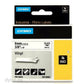Laminated Tape for Labelling Machines Rhino Dymo ID1-9 White Black 9 x 5,5 mm Stick (5 Units)