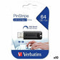 Pendrive Verbatim Pinstripe Black 64 GB (10 Units)
