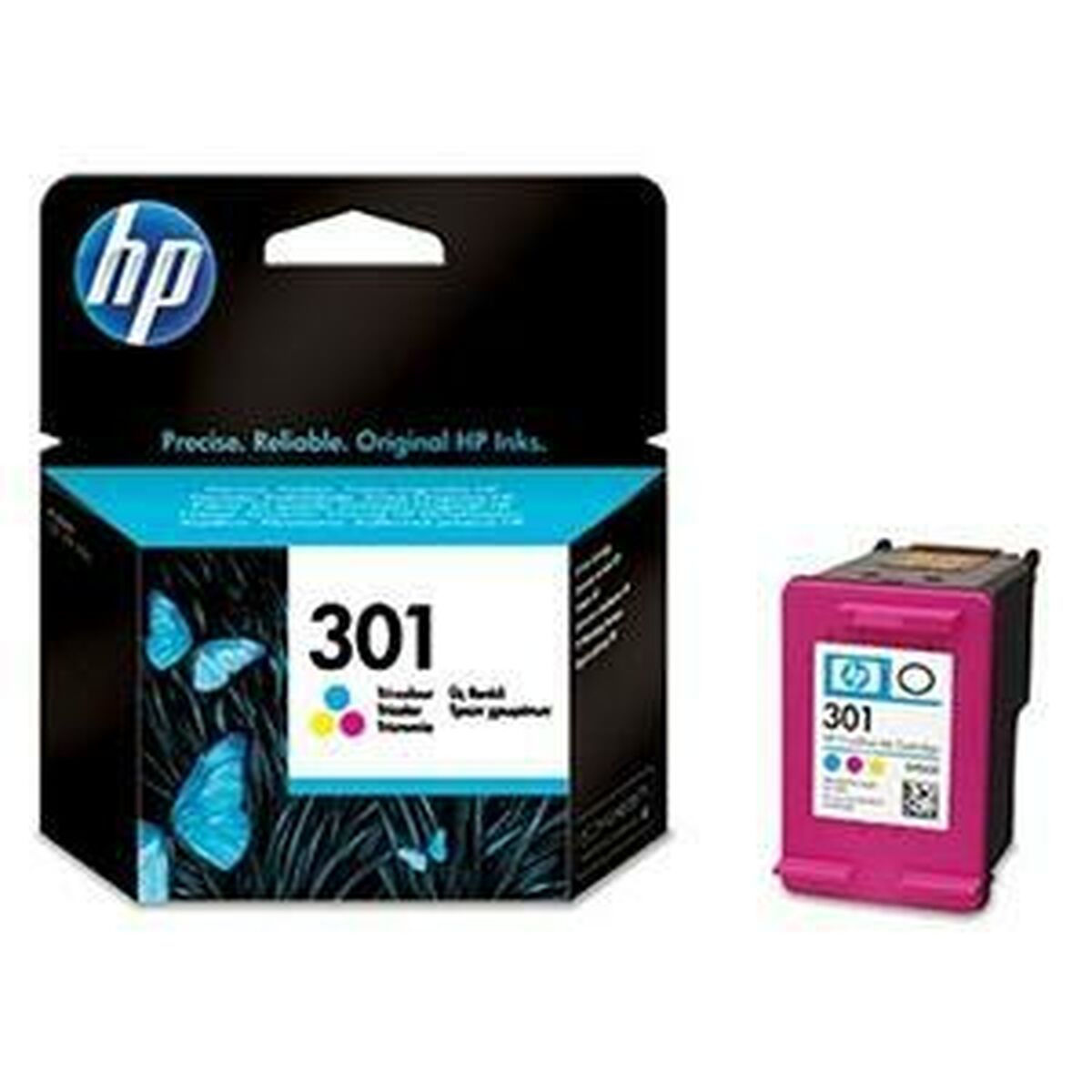 Original Ink Cartridge HP 301 Tricolour (60 Units)