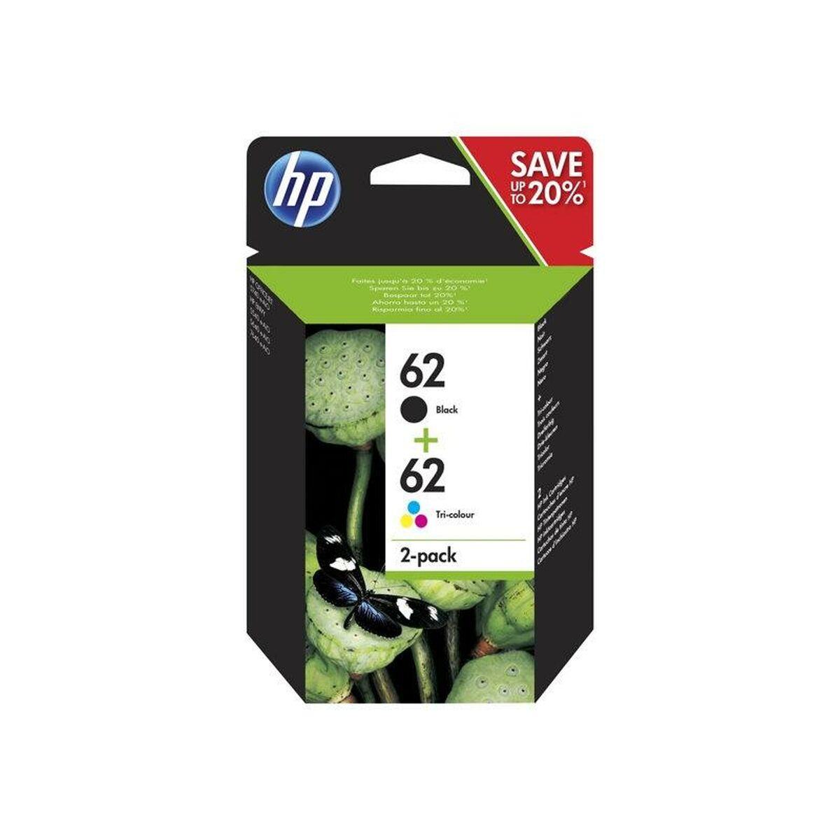 Original Ink Cartridge HP Nº 62 Yellow (24 Units)