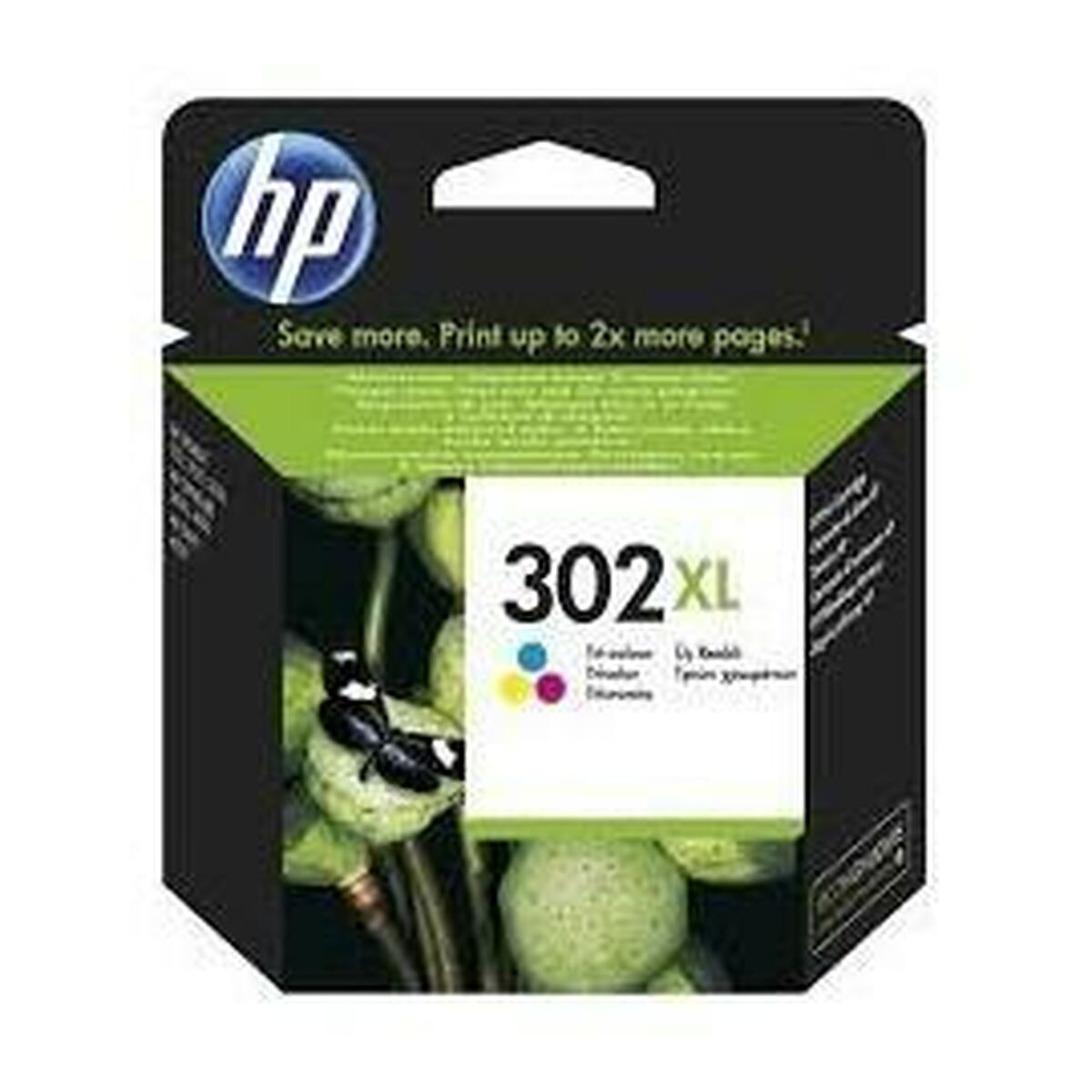 Original Ink Cartridge HP 302XL Tricolour (60 Units)