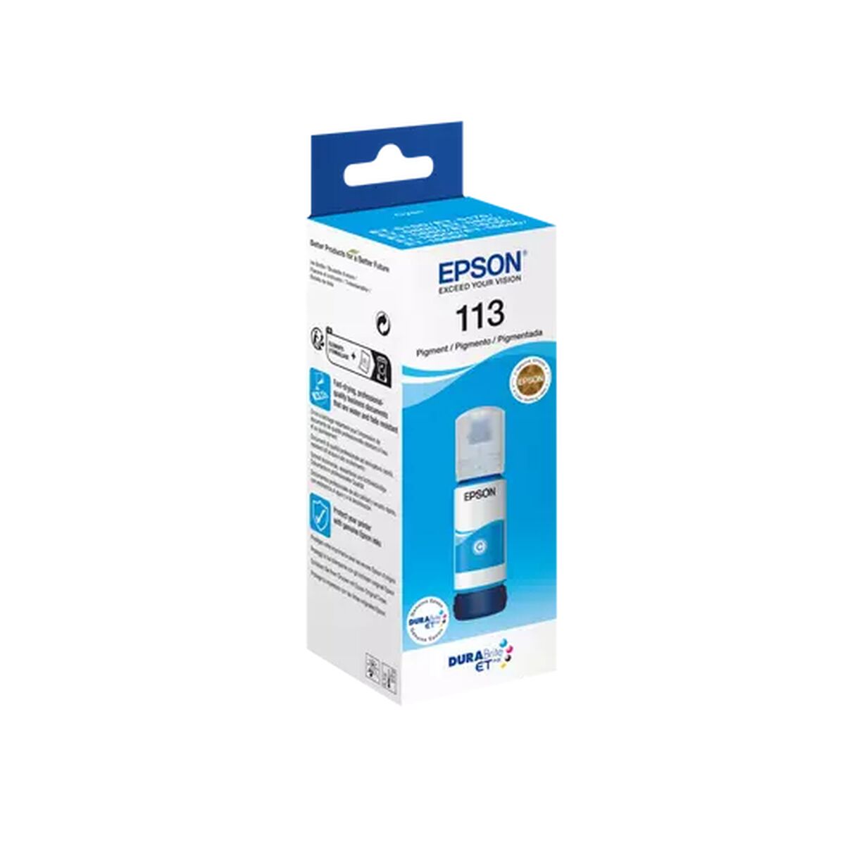 Refill ink Epson ECOTANK ET-5850, ET-5800, ET-16650, ET-16600, ET-5880, ET-5170 - Nº 113 Cyan