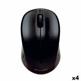 Wireless Mouse Verbatim GO NANO Black 1600 dpi (4 Units)