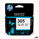 Original Ink Cartridge HP Nº 305 Tricolour (60 Units)