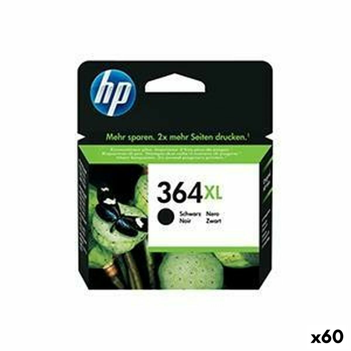 Original Ink Cartridge HP Nº 364XL Black (60 Units)