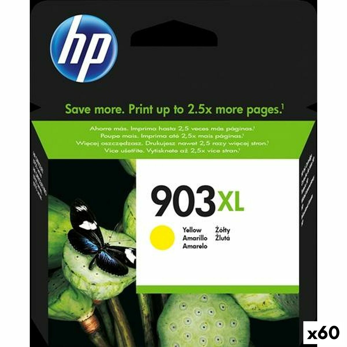 Original Ink Cartridge HP Nº 903XL Yellow (60 Units)