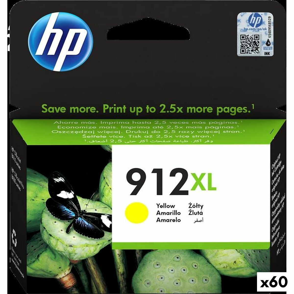 Original Ink Cartridge HP 912XL Yellow (60 Units)