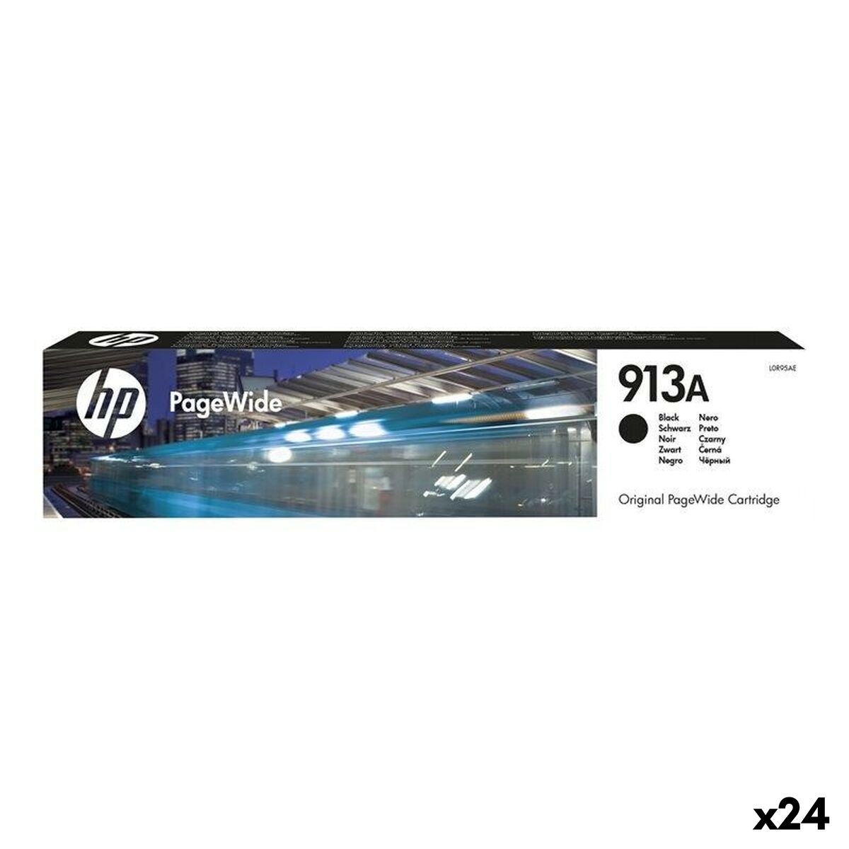 Original Ink Cartridge HP Nº 913A Black (24 Units)