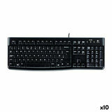 Keyboard Logitech K120 Black Spanish Qwerty (10 Units)