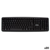 Keyboard Nilox Black Spanish Qwerty (20 Units)