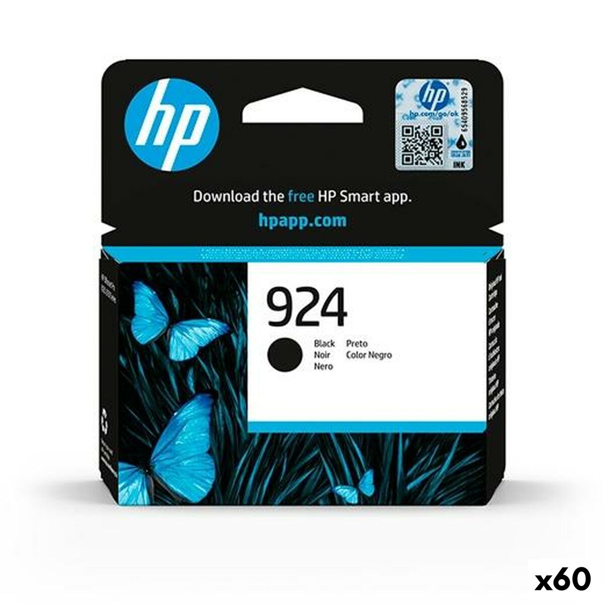 Original Ink Cartridge HP Nº 924 Black (60 Units)
