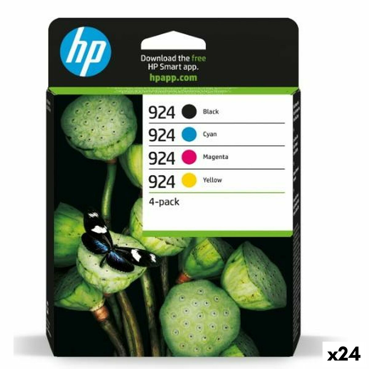 Original Ink Cartridge HP Nº 924 Yellow (24 Units)