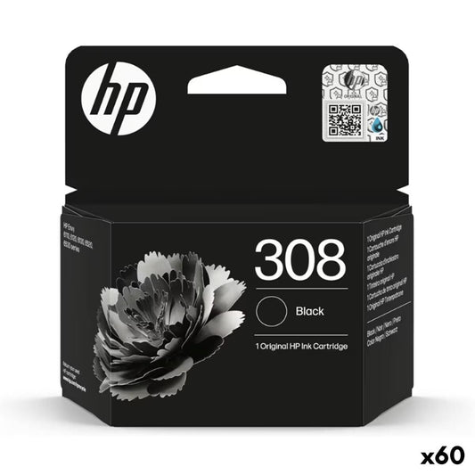 Original Ink Cartridge HP Nº 308 Black (60 Units)