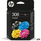 Original Ink Cartridge HP Nº 308 Yellow Blue Black Magenta (24 Units)